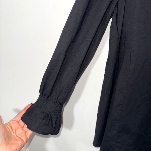 Tuckenuck Easton Swing V Neck Long Sleeve Top - Black XL - Picture 7 of 9